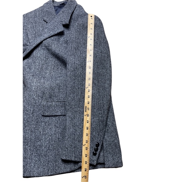 Vintage Harris Tweed 1990s Sport Coat Black Gray 2 Button Jacket Double Vent EUC - Picture 5 of 11